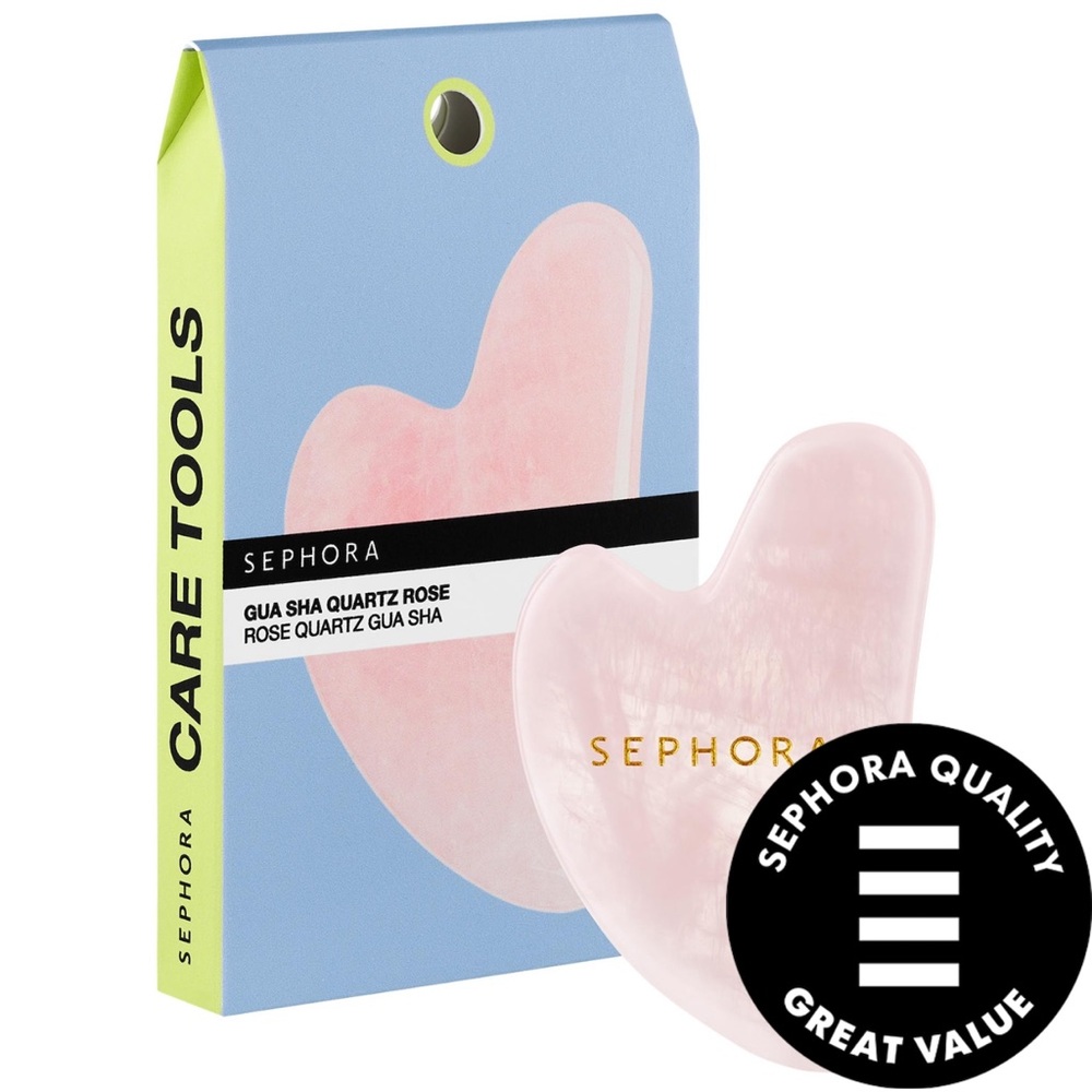 sephora collection rose quartz gua sha | anti aging and increasing skin firmness